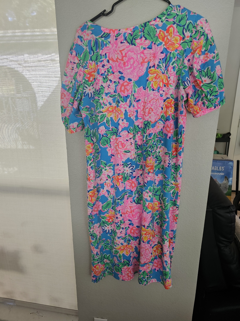 Lilly Pulitzer Turquoise Floral V-Neck Midi Dress - Picture 7 of 7